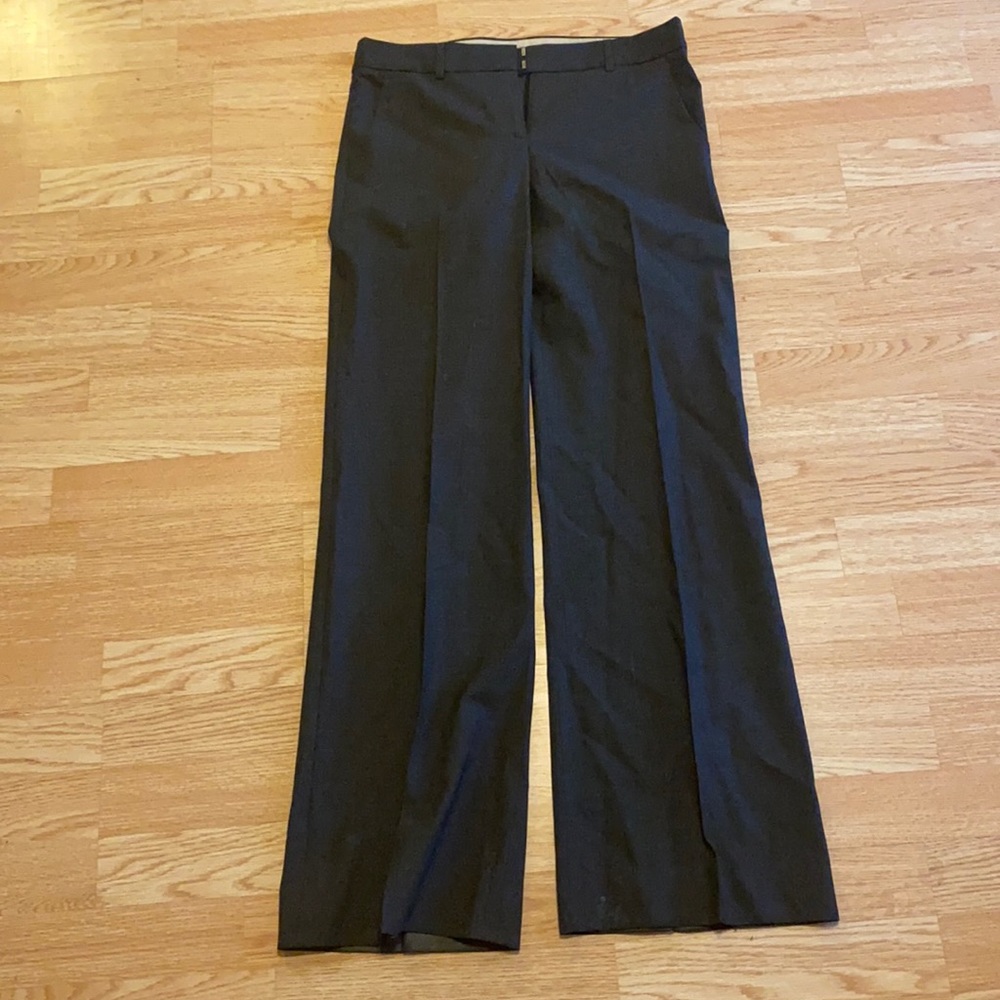 Flared work pants, grey coloring, size 8, great condition